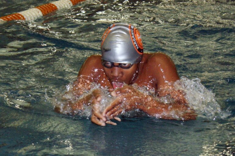 Tiger swimmer doing Breaststroke
