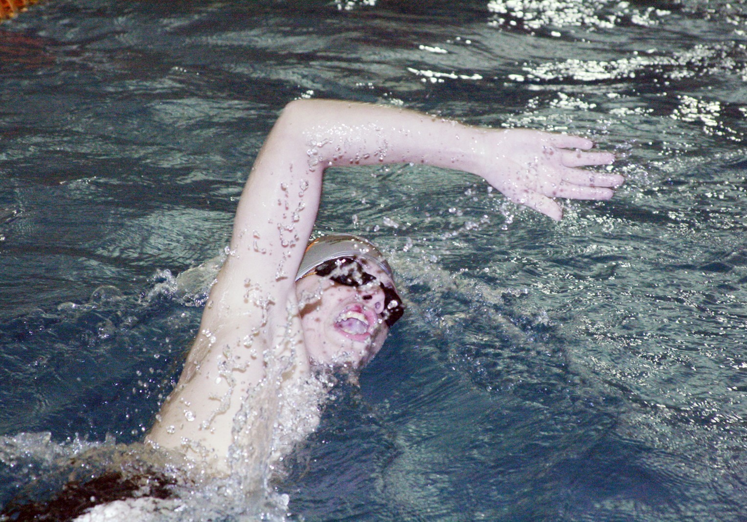 Varsity swimming crusing to a win.
