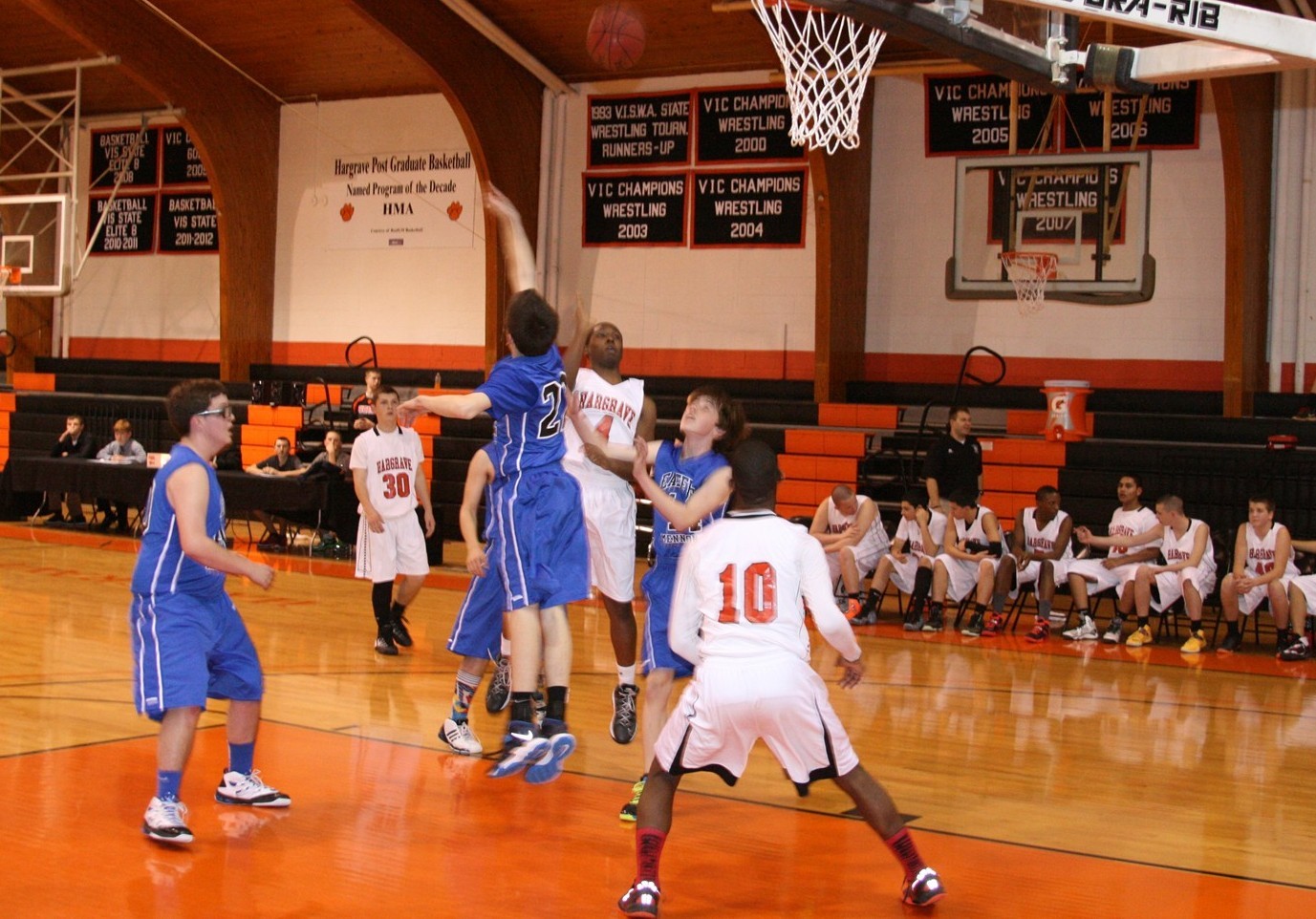JV Basketball in action.