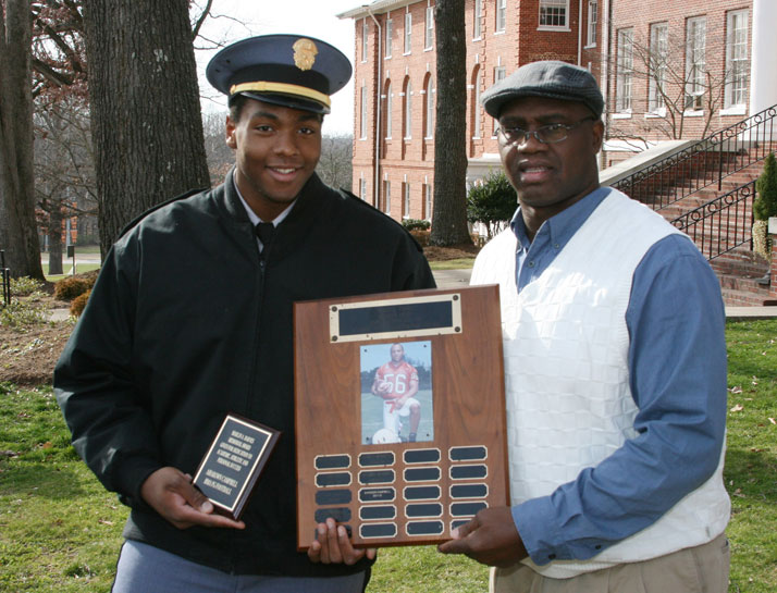 Cadet Aharown Campbell Receives the Marlin Barnes Award