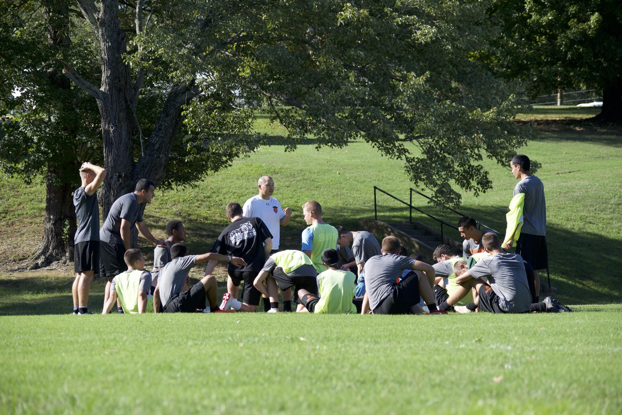 Soccer preseason training and scrimmage